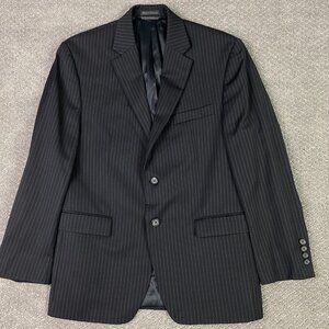 Lauren Ralph Lauren Blazer Sport Coat Men's 38S Black Pinstripe Wool 38 S Short